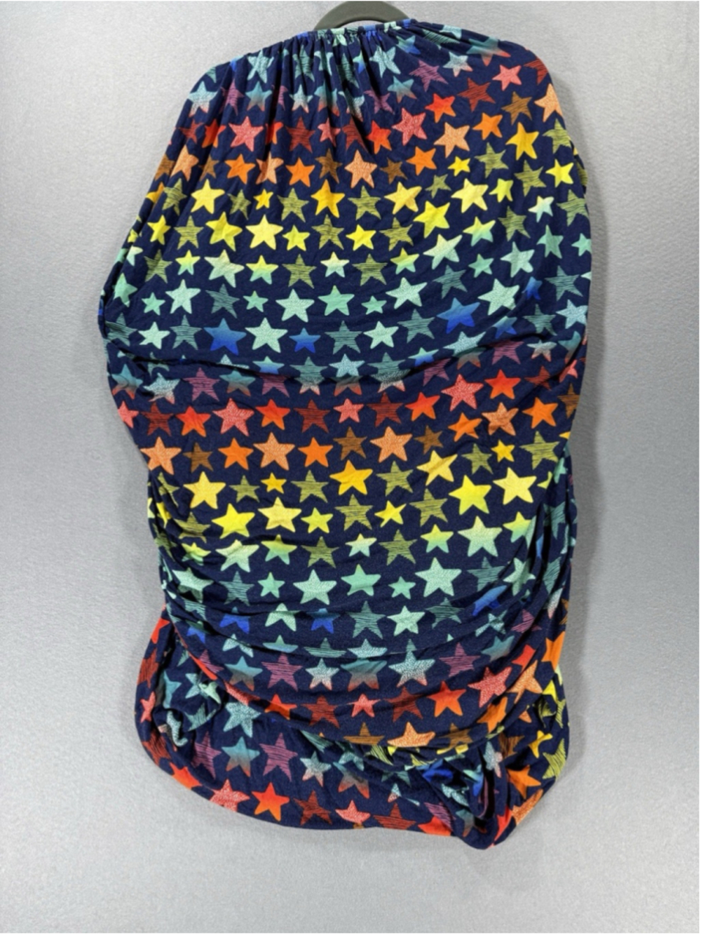 Little Sleepies Shades Of Stars Fitted Crib Sheet Bamboo Viscose Navy Rainbow